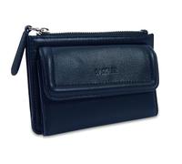 SADDLER Marion Women's Real Leather Trifold RFID Blocking Card Wallet with Zipped Coin Purse, Compact Small Designer Bag for Ladies, Stylish Organiser for Cash and Cards, Gift Boxed - Navy