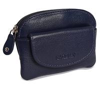 SADDLER Molly Coin Purse - RFID Protected Real Leather Zip-Top Coin Wallet with Front Pocket & Internal Key Ring - Compact Everyday Purse for Women - Gift-Boxed