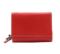 SADDLER Paula Medium Trifold Leather Wallet for Women - RFID Protected Purse with 8 Card Slots, ID Window, Note Pocket and Rear Zip Coin Compartment - Elegant Ladies Gift Boxed Accessory - Red