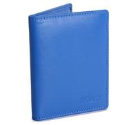 SADDLER Soft Leather Mini RFID Credit Card Holder | Designer Slim Card Holder for Women | Gift Boxed - Blue