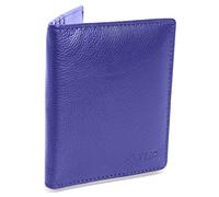 SADDLER Soft Leather Mini RFID Credit Card Holder | Designer Slim Card Holder for Women | Gift Boxed - Purple