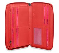 SADDLER Sophia Large Zip Around Leather Purse for Women - RFID Blocking Wallet with 15 Card Slots, ID Window & Wristlet Strap - Fits Most Smart Phones - Premium Genuine Cowhide Gift Boxed, Red