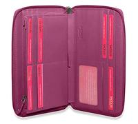 SADDLER Sophia Purse - RFID Protected Real Leather Large Zip-Around Wallet with 15 Card Slots, ID Window, Wrist Strap & Multi-Section Interior - Fits Most Phones - Gift-Boxed