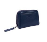 SADDLER Annabelle Genuine Leather Coin Purse for Women - RFID Blocking Small Zip Around Wallet with 2 Sections & Centre Pocket - Handcrafted Designer Card Holder & Money Organiser - Gift Boxed Navy