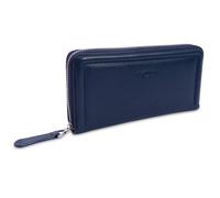 SADDLER Women's 'Beatrice' Gift Boxed RFID Long Zipper Real Leather Purse in Navy SADDLER Navy One Size