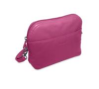 SADDLER Women's 'Brooklyn' RFID Adjustable Strap Leather Zip Top Handbag in Magenta SADDLER Magenta One Size