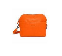 SADDLER Women's 'Brooklyn' RFID Adjustable Strap Leather Zip Top Handbag in Orange SADDLER Orange One Size
