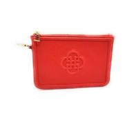 SADDLER Women's 'Frankie' Gift Boxed Real Leather Zip Top Cosmetic Make Up Pouch in Red SADDLER Red