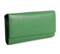 SADDLER Women's 'Grace' Large RFID Handmade Leather Multi Section Purse in Green SADDLER Green One Size