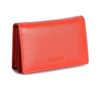SADDLER Women's 'Jessica' 2 Sections RFID Protection Leather Credit Card Holder in Red SADDLER Red One Size
