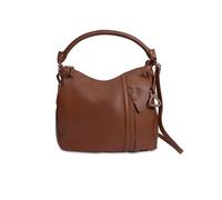SADDLER Women's 'Julia' Secure Pocket Zip Top Real Leather Hobo Shoulder Bag in Tan SADDLER Tan One Size