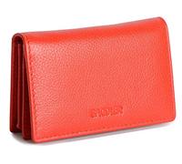 SADDLER Women's RFID Real Leather Slim Credit Card Case, Compact Travel Business & Bank Card Holder, Luxury Name Card Wallet for Debit & ID, Handcrafted Designer Gift for Ladies, Jessica Red One Size