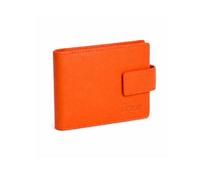 SADDLER Women's 'Robyn' Gift Boxed RFID Handmade Leather Compact Card Wallet in Orange SADDLER Orange One Size