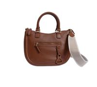 SADDLER Women's Twin Handle Handmade Real Leather Crossbody Handbag in Tan SADDLER Tan One Size