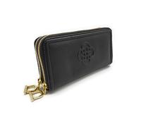 SADDLER Women's 'Willow' RFID Double Zip Real Leather Purse & Phone Holder in Black SADDLER Black One Size