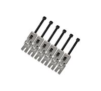 Saddles 6-Piece Set Dual Locking System Locking Saddle for Floyd Rose Guitar Vibrato Bridge Replacement Parts Metal Tremolo Bridge Saddle Maintains Intonation