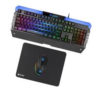 SADES Gaming Keyboard and Mouse Bundle, Wired RGB Backlit 104 Keys, All-Metal Frame, Anti-Ghosting - Perfect for MAC & Windows PC Gamers