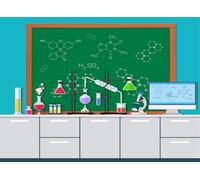 SADFA Chemical Science Birthday Party Backdrop 7x5ft Cartoon Science Lab Background Science Party Decorations Birthday Banner Photoshoot School Classroom Photo Booth Props