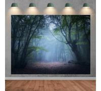 SADFA Halloween Spooky Forest Backdrop 7x5ft Mysterious Foggy Forest Backdrop Hunted Woods Background Horror Ghost Halloween Birthday Baby Shower Party Supplies Vampire Zombie Party Photo Studio