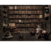 SADFA Witch Backdrop 5x3ft Creepy Wizards Room Library Bookshelf Old Books Magical Potion Spooky Skulls Backgrounds Halloween Witch Party Banner Decorations Photo Shoot Props
