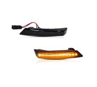 SADHADAH Marker Lights For Chrysler For Town 2008-2016 Side Mirror Turn Signal Light Sequential Blink Flow Full LED(Smoked Lens)