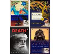 Sadhguru 4 Books Collection Set(Inner Engineering, Death, Karma, Adiyogi: The Source of Yoga)