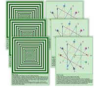 SADIKALO 6-Pack Eye Exercise Chart - Visual Muscle Relaxation Wall Art for Home, School, & Office - Waterproof Posters & Desk Signs