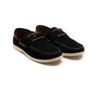 'SADLER' Suede Leather Lace up Casual Boat Shoes Off the Hook Navy 6