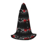 Sadness Stormy Day Umbrellas Hooded Cape For Teenagers Witch Vampire Cosplay Party Halloween Christmas Printed Long Cloak