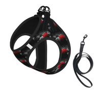 Sadness Stormy Day Umbrellas Pet Leash Vest For Small Dogs Cats Reflective Adjustable Soft Outdoor Walking Hiking Training