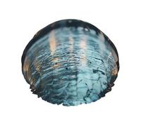 Sadness Stormy Day Umbrellas print Women's shower cap Reusable elastic shower cap Double-layer hair cap Shower cap