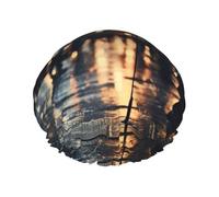 Sadness Stormy Day Umbrellas print Women's shower cap Reusable elastic shower cap Double-layer hair cap Shower cap