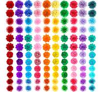Sadnyy 120 Pcs Multi Color Dog Charms Flowers Set - Grooming Accessories With 6 Different Designs for Small, Medium, Large Puppy, Dog & Cat