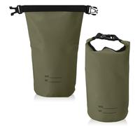 Sadnyy 2 Pack Shell Pouch 10L Waterproof Shotgun Shell Bag Arc Welded Dry Ammo Pouch Sporting Roll-top Style Bag for Hunting, Shooting, Buckle Closure(Green)