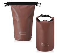 Sadnyy 2 Pack Shell Pouch 2 L Waterproof Shotgun Shell Bag Arc Welded Dry Ammo Pouch Sporting Roll-top Style Bag for Hunting, Shooting, Buckle Closure(Sand Color)