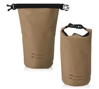 Sadnyy 2 Pack Shell Pouch Waterproof Shotgun Shell Bag Arc Welded Dry Ammo Pouch Sporting Roll-top Bag for Hunting, Shooting, Buckle Closure(Khaki)