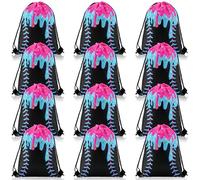 Sadnyy 24 Pcs Ice Cream Drip Baseball Drawstring Goodie Bags Baseball Drip Birthday Party Decorations Candy Treat Gift Bags for Sport Team Party Favors