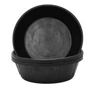 Sadnyy 3 Pcs Rubber Feed Pan 8 Quart Rubber Tub Large Utility Bucket for Dogs Goats Horses Chicken Dust Bath Container Animal Feeding, 14.5 x 4.5 Inches