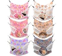 Sadnyy 6 Pieces Guinea Pig Rat Hammock Three Layer Ferret Bed Small Animal Hanging Pet Cage Hammock for Chinchilla Rat Sugar Glider Squirrel Reptiles (Classic Pattern)