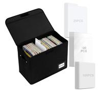 Sadnyy Comic Book Storage Box with 25 Pack Dividers, 100 Pcs Current Bags and 100 Pcs Boards, Holds 160-180 Comic Book Organizer Heavy Duty Bin Container Holder Shelf
