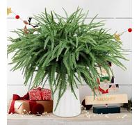 Sadodo Christmas Decoration Norfolk Pine Branches, Pack of 30PCS 14 Inch Artificial Faux Pine Branches,Haloween Christmas Greenery Stems,for DIY Crafts Home Vase Decor