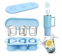 Sadodo Ice Cube Tray for Stanley Cup, Heart Shape 3 Size in 1,Silicone Love Ice Cube Maker with Lid for 20-40oz Tumbler, for Bar Wine, Whiskey,Coffee, Juice, BPA Free (20 OZ Random Color)