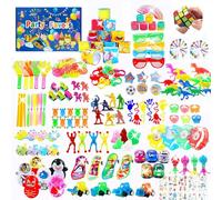Sadodo Kids Party Bag Fillers,Pack 200 PCS Favour Toy Assortment,Slap Bands,Dinosaurs,Glasses,Penguin,Cars,Birthday Christmas New Year Bag Toys for Boys Girls,Prizes Gift A1007