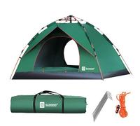 Sadodo Large Camping Tent Pop up Tent,For 3-4 Person Waterproof 210T UV Protection,80"x80"x54" Inch Large Outdoor Dual Door with Anti-mosquito Insects Net,Beach Dome Tent