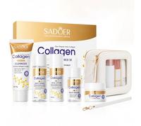Sadoer 5-Piece Collagen Firming Skincare Set with Cosmetics Bag