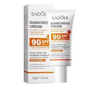 SADOER Whitening Sunscreen Cream, SPF 90+ P UVA & UVB Protection, with Aloe & Vitamin E, 50g (Sunscreen 50g)