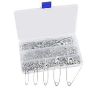 SADOKNS 600 Pcs Safety Pins for Clothes, Assorted Sizes (Small, Medium, Large) - Classic Silver Safety Pin for Daily Use, Ideal for Sewing, Fashion, Dressmaking & Gap Fixing, DIY Crafts, Arts Pinning