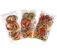 SADOKNS 700-Pack Elastic Bands, Coloured & Durable Rubber Bands Assorted Sizes, Office & Home Supplies, Size-Sorted Packaging (Diameter 50mm, 38mm, 25mm)