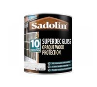 Sadolin Superdec Opaque Wood Protection Super White Gloss 1 litre