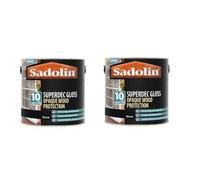 Sadolin Superdec Opaque Wood Protect Black Gloss 5L Pack Of 2